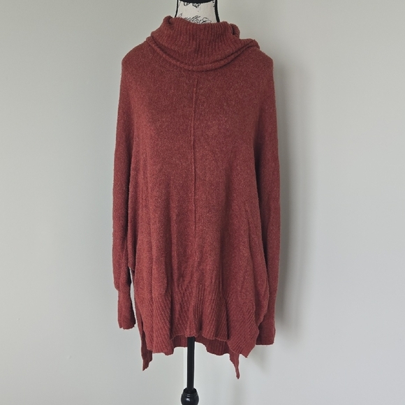 Jessica Simpson Women's Cowl Neck Sweater - Rust - Picture 1 of 4